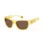 POLAROID PLD6197S40G Unisex Polarizētas Saulesbrilles - Melns Rāmis Pelēkas Lēcas 55mm