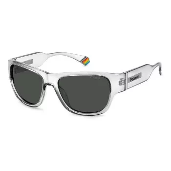 POLAROID PLD6197SKB7F5 Unisex saulesbrilles Havana brūns kvadrātveida rāmis Brūnas polarizētas lēcas 55/18/130 mm