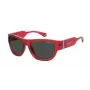 POLAROID PLD6197SMCC9A Unisex saulesbrilles - Melns rāmis, pelēkas polarizētas lēcas 55/17/130 mm