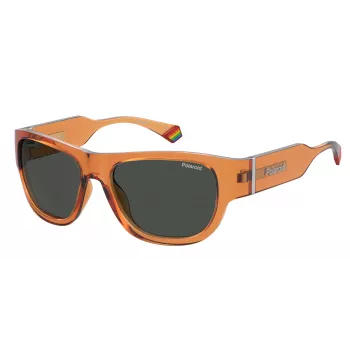 Polaroid PLD6197SMCL7Q Unisex taisnstūra saulesbrilles - Havana/Brūna - Polarizētas UV400