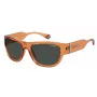 Polaroid PLD6197SMCL7Q Unisex taisnstūra saulesbrilles - Havana/Brūna - Polarizētas UV400