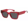 Polaroid PLD6198SXMCC9 Unisex saulesbrilles - Havana rāmis, zaļas polarizētas lēcas, 52 mm