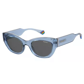 Polaroid PLD6199SXMCMV Sieviešu taisnstūra Havannas saulesbrilles - Polarizētas brūnas lēcas