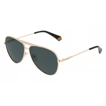 POLAROID PLD6200SXJ5GG Unisex saulesbrilles - Kvadrātveida/taisnstūra rāmis - Polarizētas lēcas - 61/20/145 mm