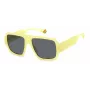 Polaroid PLD6209SX40G Unisex taisnstūra saulesbrilles - Havana rāmis, zaļa polarizēta TAC lēca, UV400