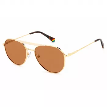 Polaroid PLD6211/S Unisex saulesbrilles Havana rāmis Zaļas polarizētas lēcas 57mm