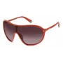 POLAROID PLD6216SL7Q Unisex saulesbrilles - melns rāmis, pelēkas polarizētas lēcas, vairoga stils