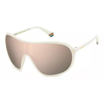 POLAROID PLD6216SVK6 Unisex taisnstūra saulesbrilles - tumši pelēks propionāta rāmis, pelēkas polarizētas polikarbonāta lēcas, UV400 aizsardzība