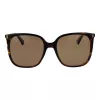 Polaroid PLD6218S56086 Sieviešu Aviator Saulesbrilles Havana Brūnas Polarizētas 56mm