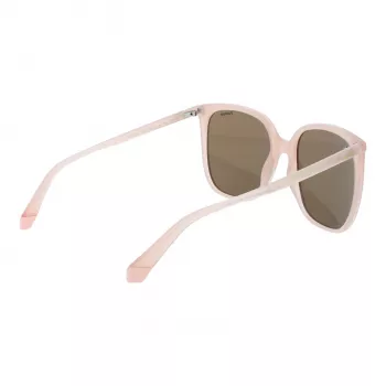 Polaroid PLD6218S5635J Sieviešu kvadrātveida saulesbrilles - Havana brūns acetāta rāmis ar brūnām polarizētām lēcām - 56mm