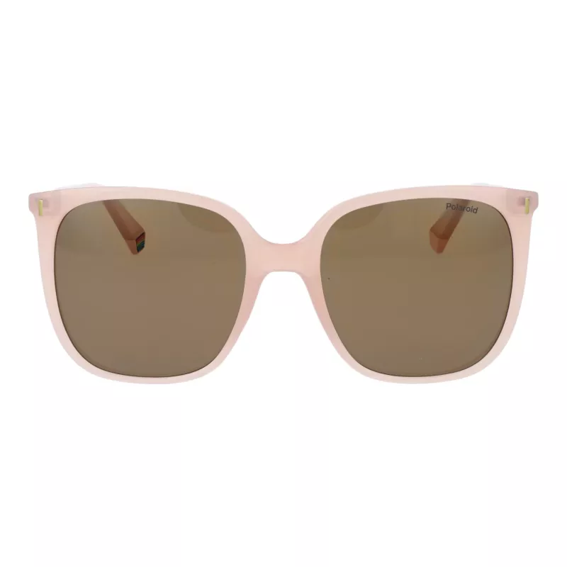 Polaroid PLD6218S5635J Sieviešu kvadrātveida saulesbrilles - Havana brūns acetāta rāmis ar brūnām polarizētām lēcām - 56mm
