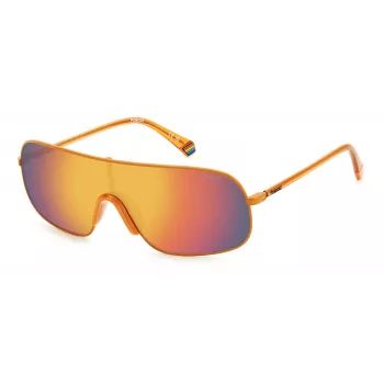 POLAROID PLD6222SL7Q Unisex saulesbrilles - Havana rāmis, zaļas polarizētas lēcas, 57 mm