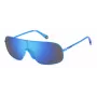 POLAROID PLD6222SMVU Unisex taisnstūra saulesbrilles - Melns rāmis, pelēkas polarizētas lēcas 99mm