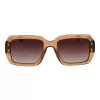 POLAROID PLD6223SX5409 Unisex taisnstūra saulesbrilles - Melns rāmis, pelēkas polarizētas lēcas 54mm