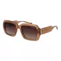POLAROID PLD6223SX5409 Unisex taisnstūra saulesbrilles - Melns rāmis, pelēkas polarizētas lēcas 54mm