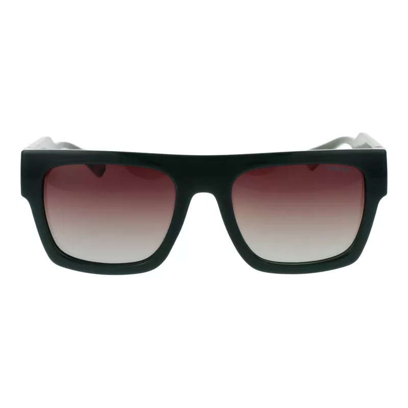 Polaroid PLD6224SX541E Unisex taisnstūra saulesbrilles - Pelēkas lēcas, Melns/Pelēks rāmis