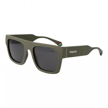 POLAROID PLD6224SX543Y Unisex taisnstūra saulesbrilles Havana Green 54mm