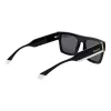 POLAROID PLD6224SX5480 Unisex taisnstūra saulesbrilles - Melns rāmis, pelēkas polarizētas lēcas 54mm