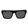 POLAROID PLD6224SX5480 Unisex taisnstūra saulesbrilles - Melns rāmis, pelēkas polarizētas lēcas 54mm