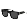 POLAROID PLD6224SX5480 Unisex taisnstūra saulesbrilles - Melns rāmis, pelēkas polarizētas lēcas 54mm