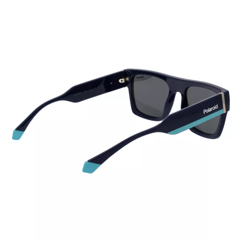 Polaroid PLD6224SX54PJ Unisex saulesbrilles - Melns rāmis, pelēkas polarizētas lēcas 54mm