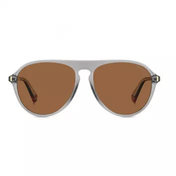Polaroid PLD6225SKB7 Vīriešu kvadrātveida polarizētas saulesbrilles - Melns rāmis, pelēkas lēcas