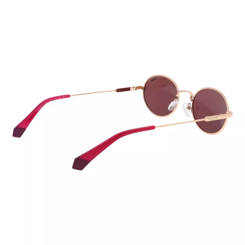 Polaroid PLD6228SX53LT Unisex taisnstūra saulesbrilles - Havana rāmis, brūna polarizēta lēca - 53 mm