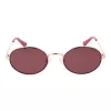 Polaroid PLD6228SX53LT Unisex taisnstūra saulesbrilles - Havana rāmis, brūna polarizēta lēca - 53 mm