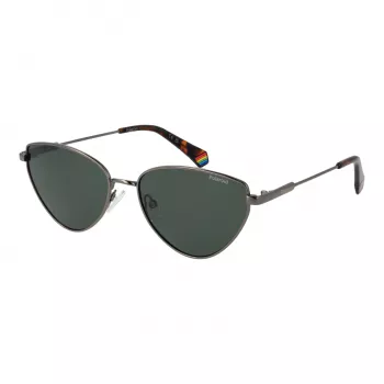 Polaroid PLD6234SX57AS Sieviešu Polarizētas Saulesbrilles - Melns Rāmis Pelēka Lēca 57mm