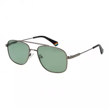 POLAROID PLD6235SX56AS Vīriešu kvadrātveida polarizētas saulesbrilles - Matēti melna/pelēka
