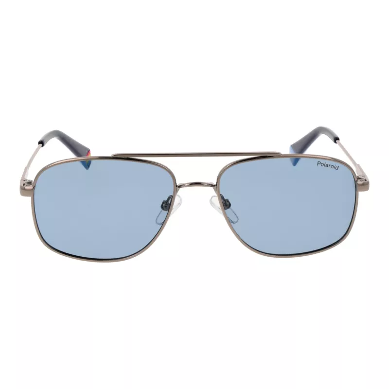 Polaroid PLD6235SX56V8 Vīriešu polarizētas saulesbrilles Kvadrātveida pelēks rāmis pelēkas lēcas 56mm