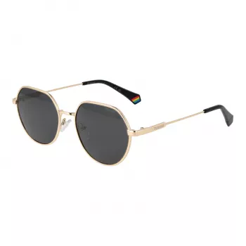 Polaroid PLD6236SX54RH Unisex taisnstūra saulesbrilles - Havana rāmis, brūnas lēcas 54mm