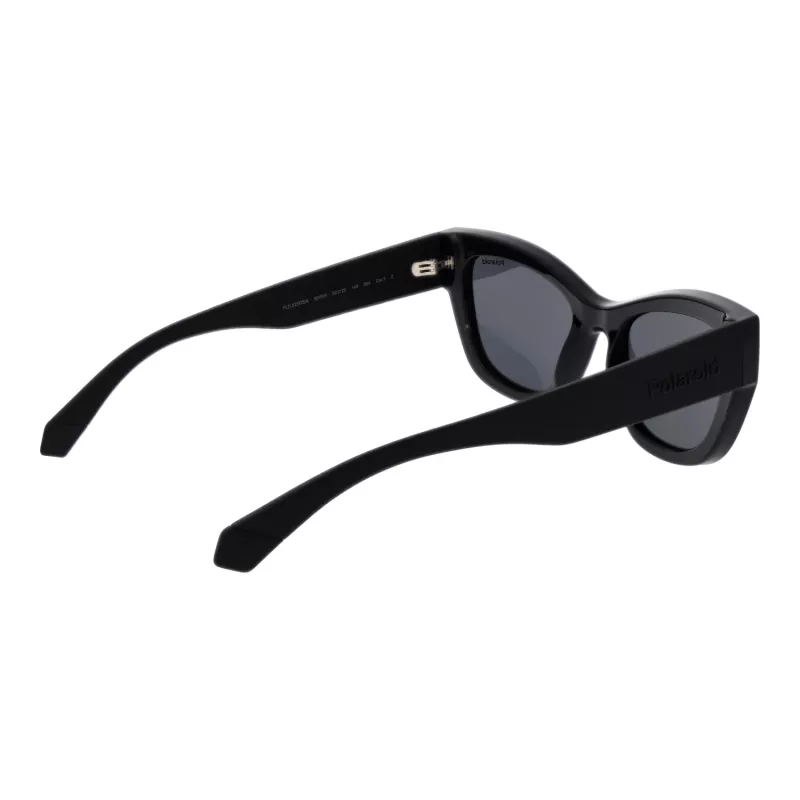 POLAROID PLD6237SX5280 Sieviešu polarizētas saulesbrilles - Melns rāmis, Pelēkas lēcas, 52mm