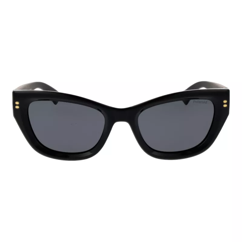 POLAROID PLD6237SX5280 Sieviešu polarizētas saulesbrilles - Melns rāmis, Pelēkas lēcas, 52mm
