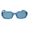 Polaroid PLD6239SX51MV Unisex taisnstūra saulesbrilles - melns rāmis, pelēkas lēcas 51mm
