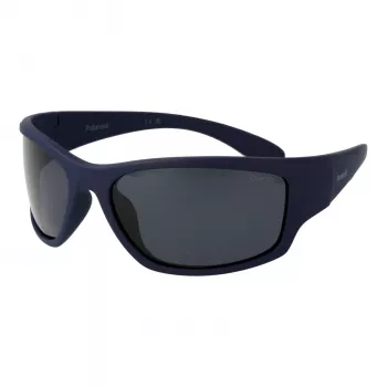 Polaroid PLD7005S63863 Unisex Taisnstūra Saulesbrilles - Melna/Pelēka - Polarizētas UV400