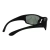 Polaroid PLD7005S63YYV Unisex taisnstūra saulesbrilles - melns rāmis, pelēkas lēcas 63mm