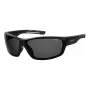 POLAROID PLD7029S807 Unisex Sporta saulesbrilles - Polarizētas pelēkas lēcas - Melns rāmis