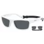 Polaroid PLD7031S6HT Vīriešu saulesbrilles Havana kvadrātveida rāmis zaļas polarizētas lēcas