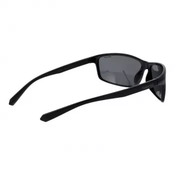 Polaroid PLD7036S63807 Unisex Taisnstūra saulesbrilles - Melns rāmis, pelēkas lēcas