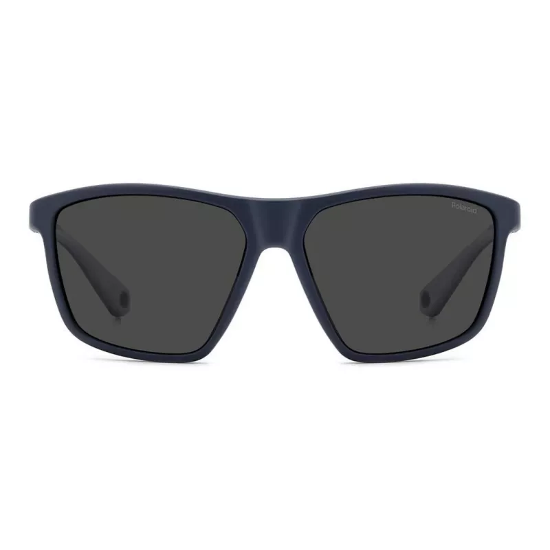 POLAROID PLD7040SFLL Vīriešu saulesbrilles - Melns rāmis, Pelēkas polarizētas lēcas, 59 mm
