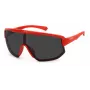 Polaroid PLD7047S0Z3 Unisex Rectangular Sunglasses - Black Frame Grey Lens 99mm