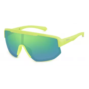 POLAROID PLD7047S4AN unisex polarizētas saulesbrilles – melns rāmis, pelēkas lēcas, vairoga stils, 99/1/135 mm