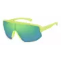 POLAROID PLD7047S4AN unisex polarizētas saulesbrilles – melns rāmis, pelēkas lēcas, vairoga stils, 99/1/135 mm