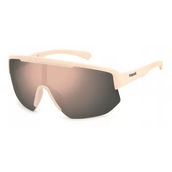 Polaroid PLD7047SZ1P Unisex Shield Saulesbrilles - Melns Rāmis Pelēkas Polarizētas Lēcas 99mm