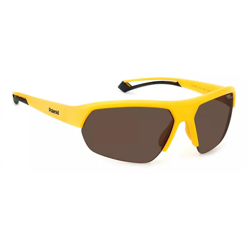 Polaroid PLD7048S2V7G6 Unisex Saulesbrilles - Havana/Brūns Rāmis, Zaļas Polarizētas Lēcas, 65/17/130 mm