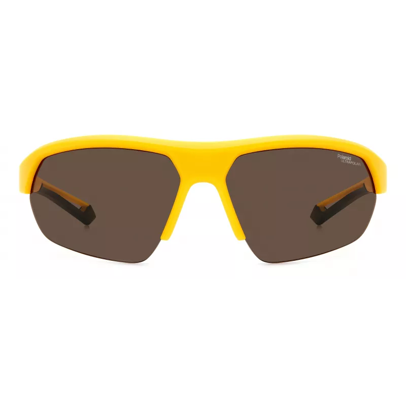 Polaroid PLD7048S2V7G6 Unisex Saulesbrilles - Havana/Brūns Rāmis, Zaļas Polarizētas Lēcas, 65/17/130 mm