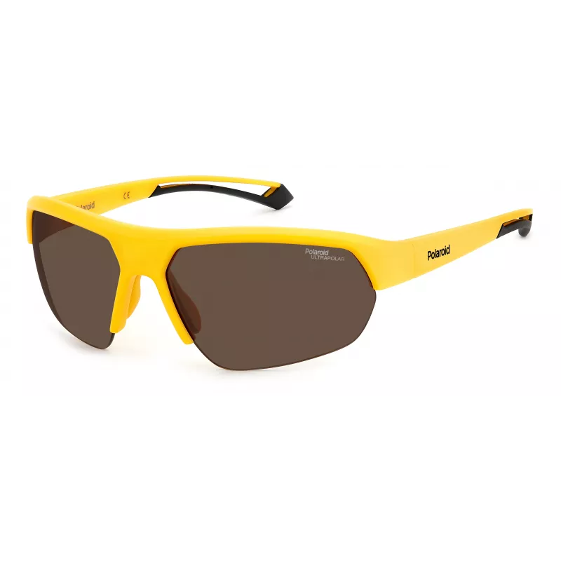 Polaroid PLD7048S2V7G6 Unisex Saulesbrilles - Havana/Brūns Rāmis, Zaļas Polarizētas Lēcas, 65/17/130 mm