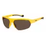Polaroid PLD7048S2V7G6 Unisex Saulesbrilles - Havana/Brūns Rāmis, Zaļas Polarizētas Lēcas, 65/17/130 mm