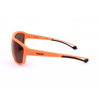 POLAROID PLD7049S2M5 Unisex Sporta Saulesbrilles - Matēts Melns Rāmis, Pelēkas Polarizētas Lēcas